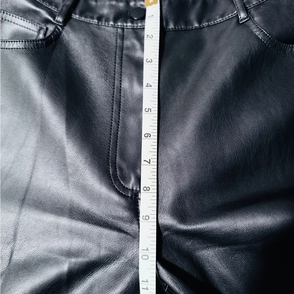 NWOT OAK + FORT Black Leather Pants - Picture 8 of 11